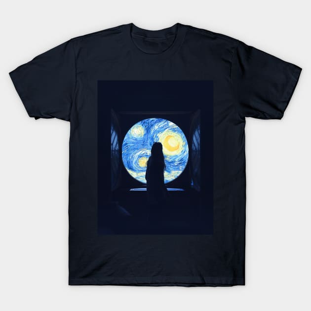 Starry Night T-Shirt by klajdmurataj